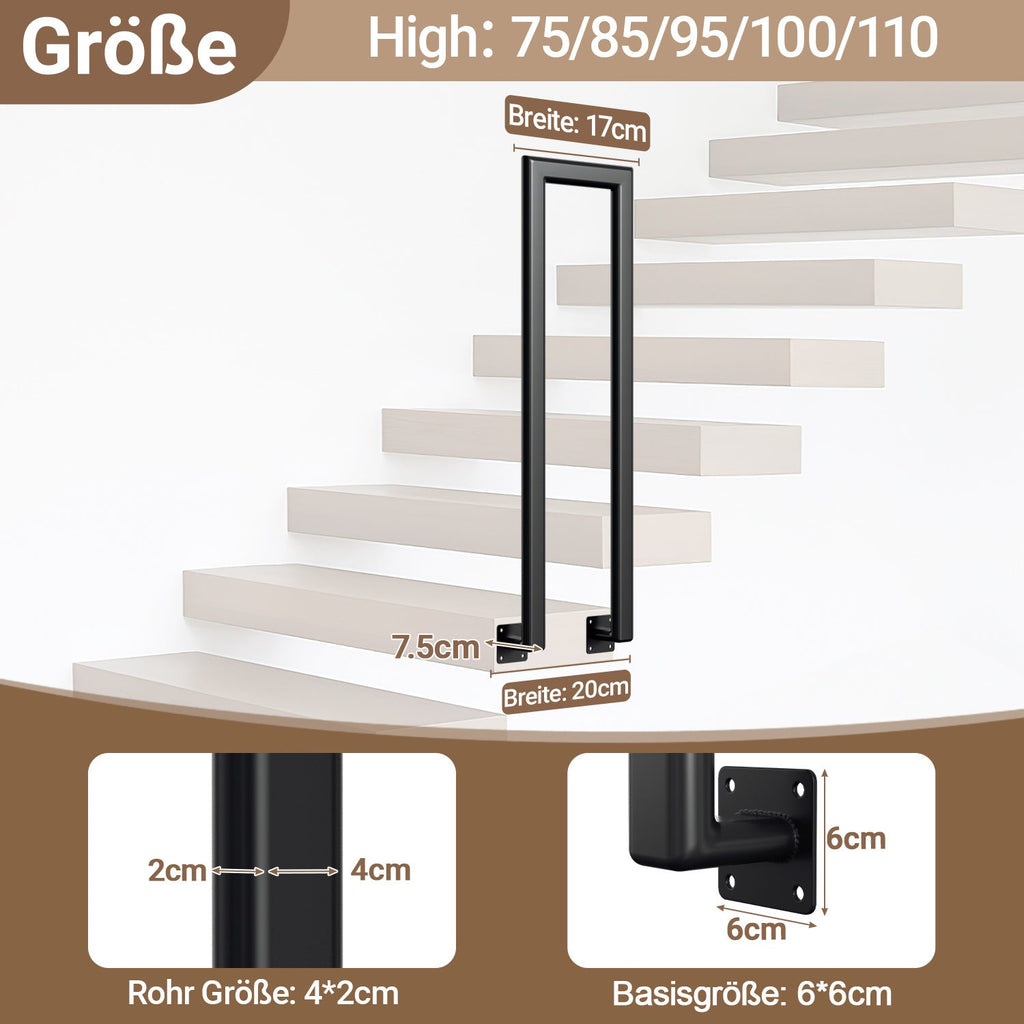 Cosmo Go Treppengeländer U-förmige Ellipsen Seitenmontage