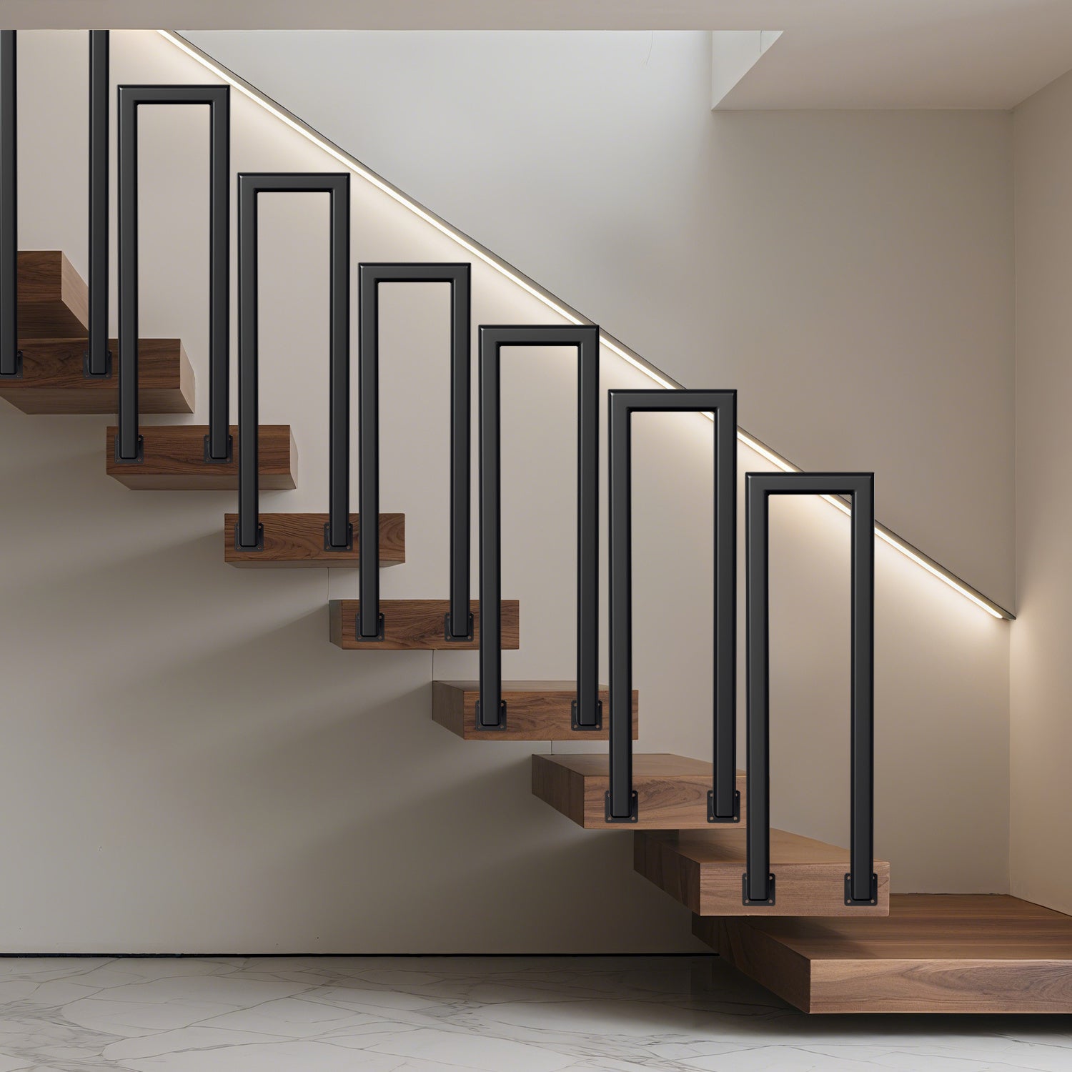 Cosmo Go Treppengeländer U-förmige Ellipsen Seitenmontage