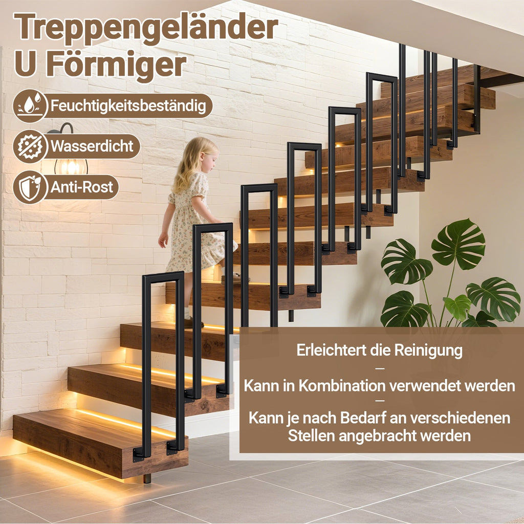 Cosmo Go Treppengeländer U-förmige Ellipsen Seitenmontage