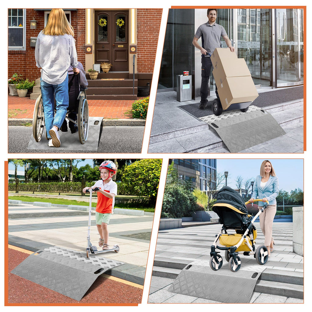 Cosmo Go Türschwellenrampe Rollstuhlrampe Aluminium Tragfähigkeit 270 kg