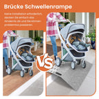 Cosmo Go Türschwellenrampe Rollstuhlrampe Aluminium Tragfähigkeit 270 kg