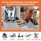 Cosmo Go Türschwellenrampe Rollstuhlrampe Aluminium Tragfähigkeit 270 kg