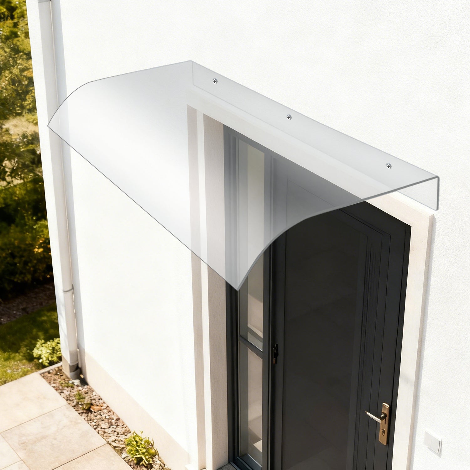 Cosmo Go Vordach für Haustür 40x80cm Unsichtbare Überdachung