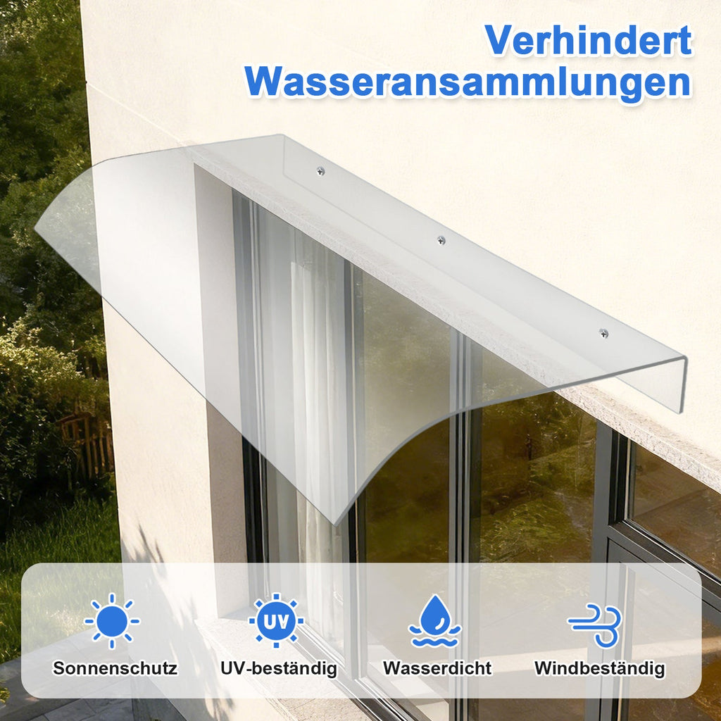 Cosmo Go Vordach für Haustür 40x80cm Unsichtbare Überdachung