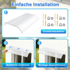 Cosmo Go Vordach für Haustür 40x80cm Unsichtbare Überdachung