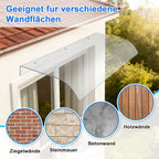 Cosmo Go Vordach für Haustür 40x80cm Unsichtbare Überdachung