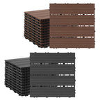 Cosmo Go WPC Terrassenfliesen 30x30 cm 11 Stück Set