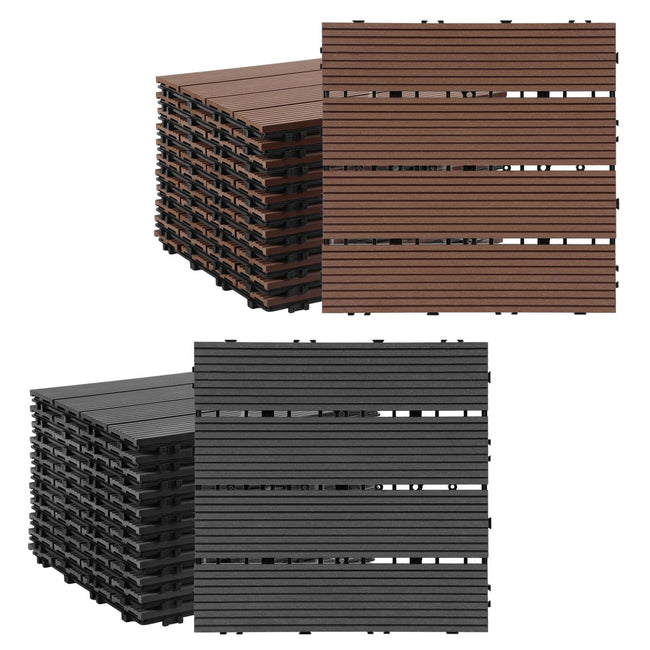 Cosmo Go WPC Terrassenfliesen 30x30 cm 11 Stück Set Hover Image