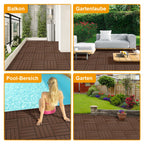 Cosmo Go WPC Terrassenfliesen 30x30 cm 11 Stück Set