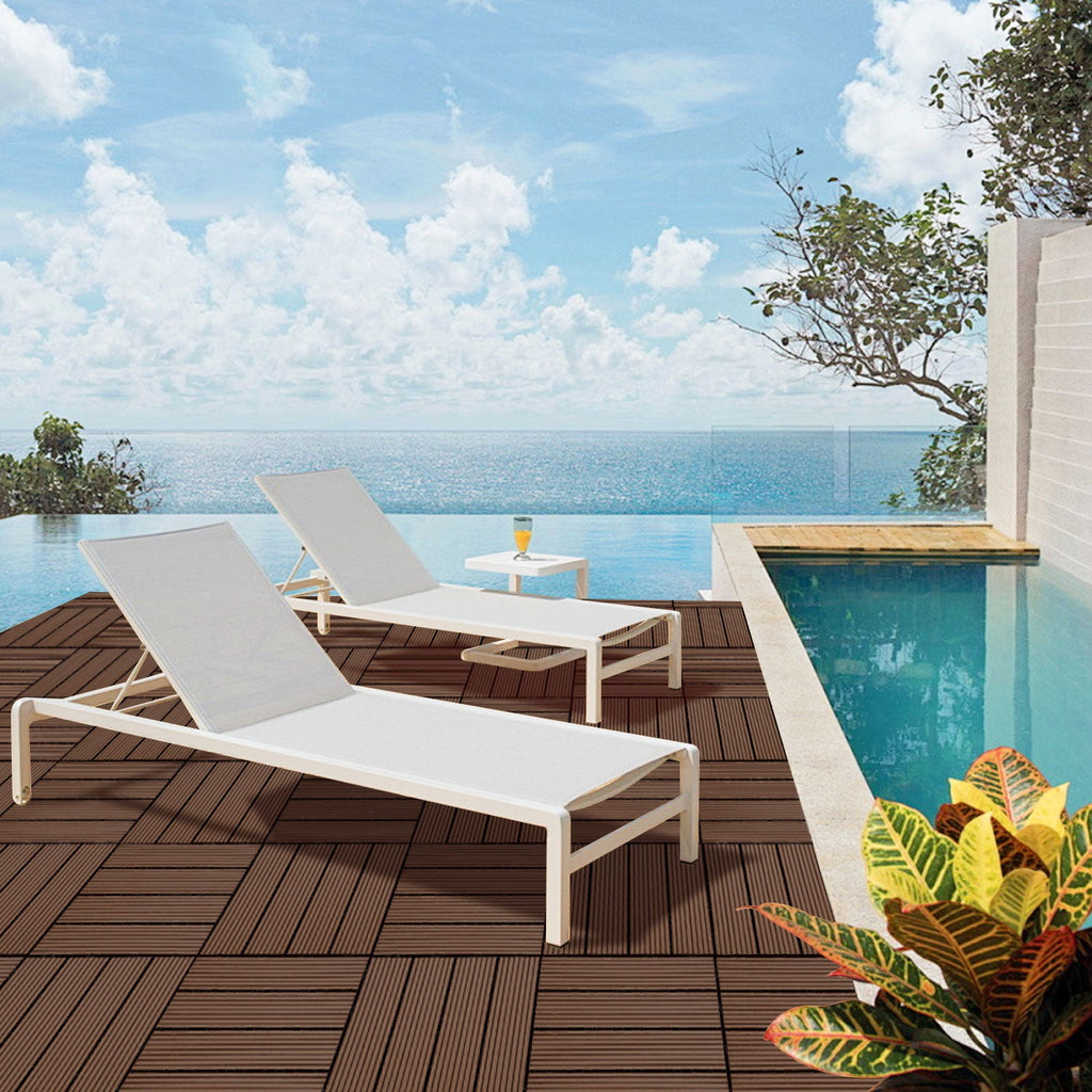 Cosmo Go WPC Terrassenfliesen 30x30 cm 11 Stück Set