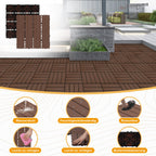 Cosmo Go WPC Terrassenfliesen 30x30 cm 11 Stück Set