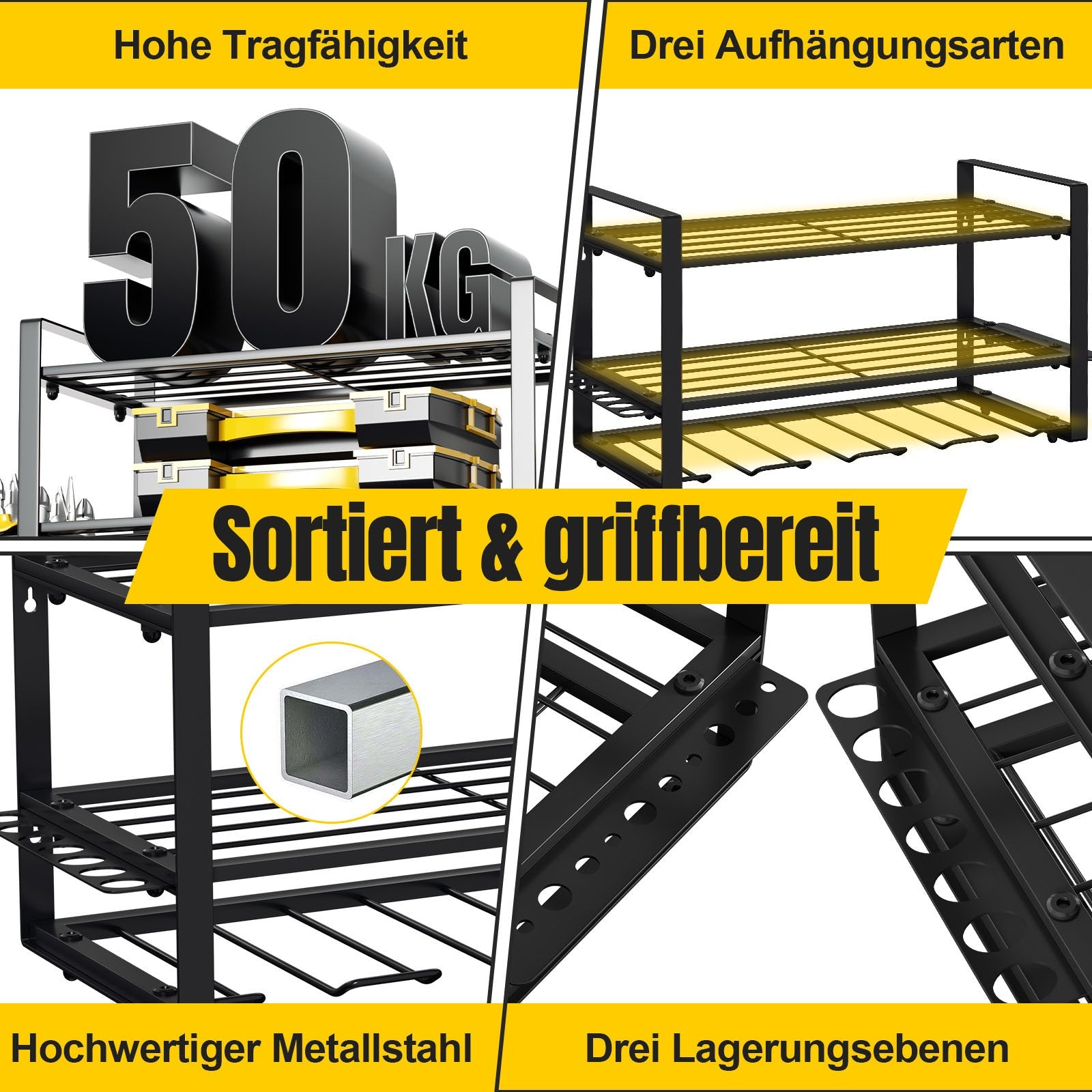 Cosmo Go Werkzeughalter Wandhalterung 50kg Tragen
