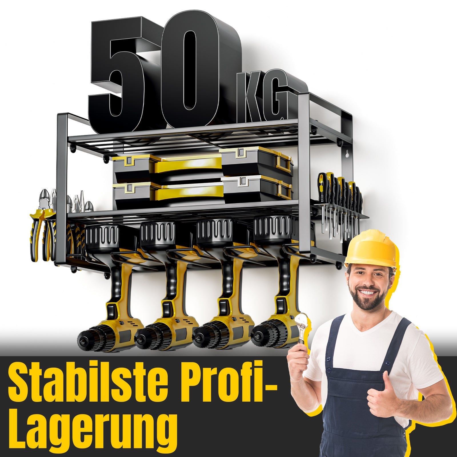 Cosmo Go Werkzeughalter Wandhalterung 50kg Tragen