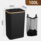 Cosmo Go Wäschekorb Waschesammler mit Deckel 100/145/160L