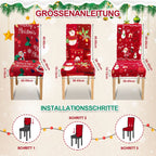 Cosmo Go Weihnachtliche Stuhlhussen Universelle 4er Set