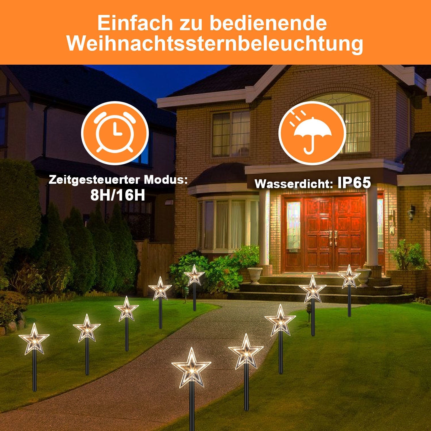 Cosmo Go 5 Pcs Sterne Weihnachtsbeleuchtung Gartenleuchte