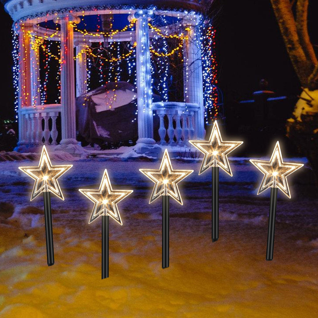 Cosmo Go 5 Pcs Sterne Weihnachtsbeleuchtung Gartenleuchte