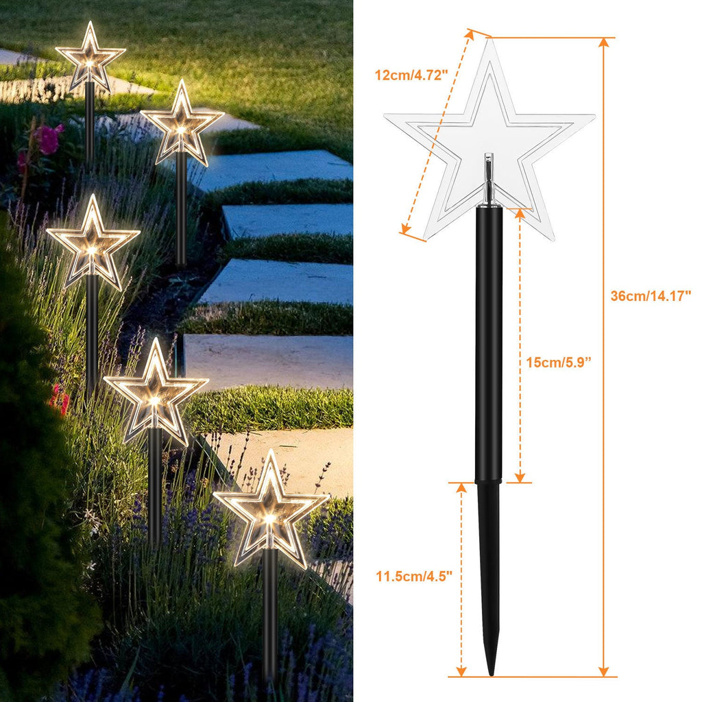 Cosmo Go 5 Pcs Sterne Weihnachtsbeleuchtung Gartenleuchte