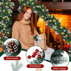 Cosmo Go Weihnachtsgirlande mit Beleuchtung und Deko, USB 2,7 m/5 m