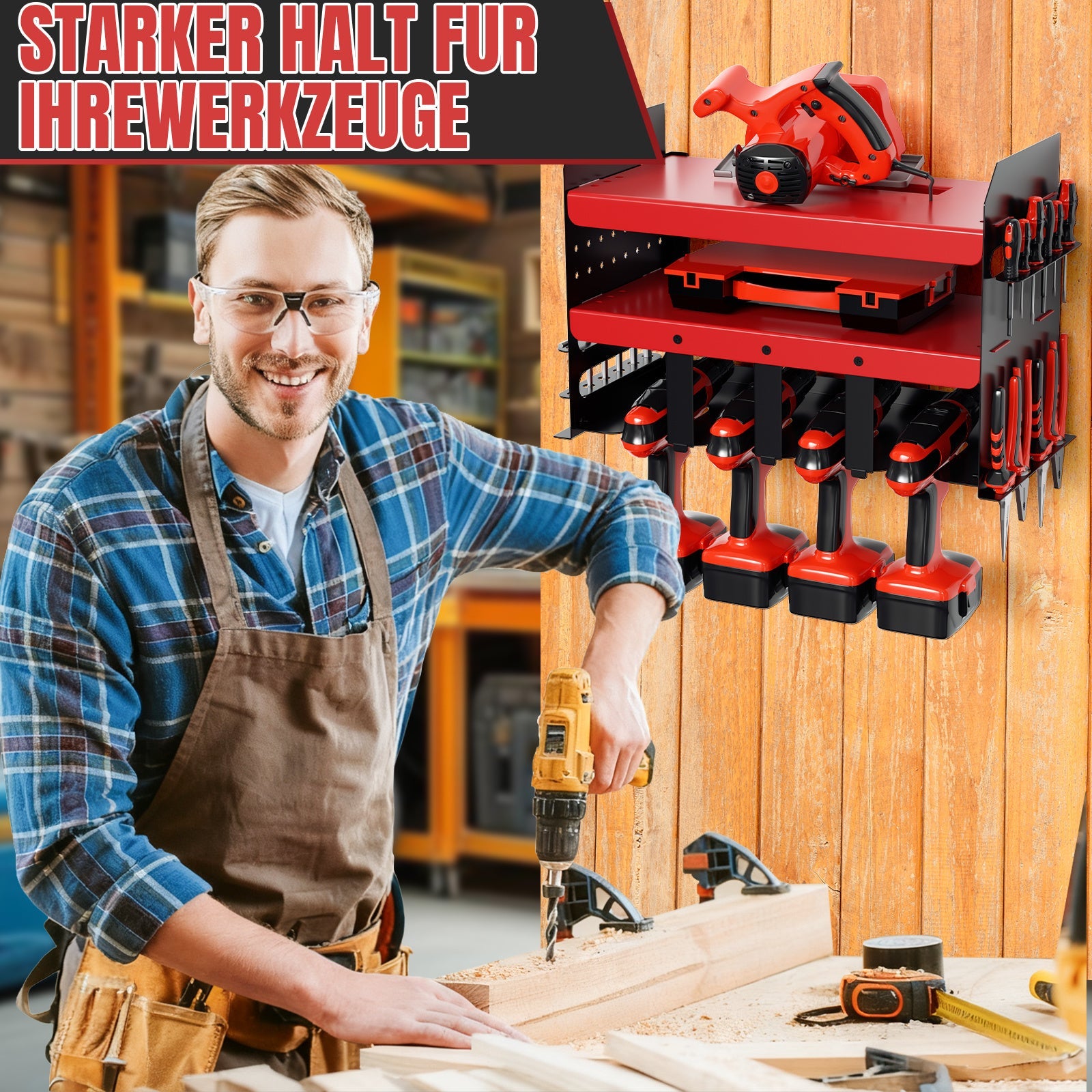 Cosmo Go Werkzeughalter Wandhalterung 70kg Tragen