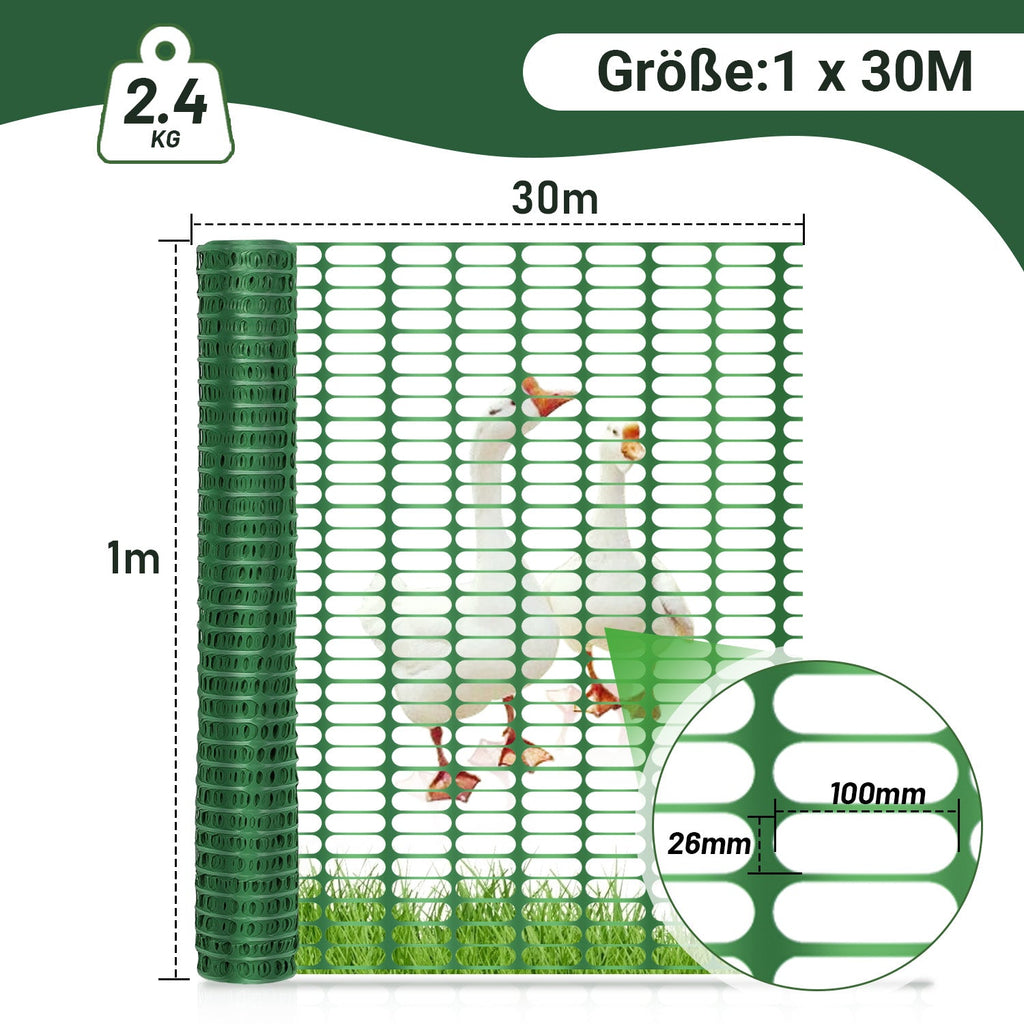 Cosmo Go Zaun Bauzaun Warnnetz Kunststoff 30m/50m/80m