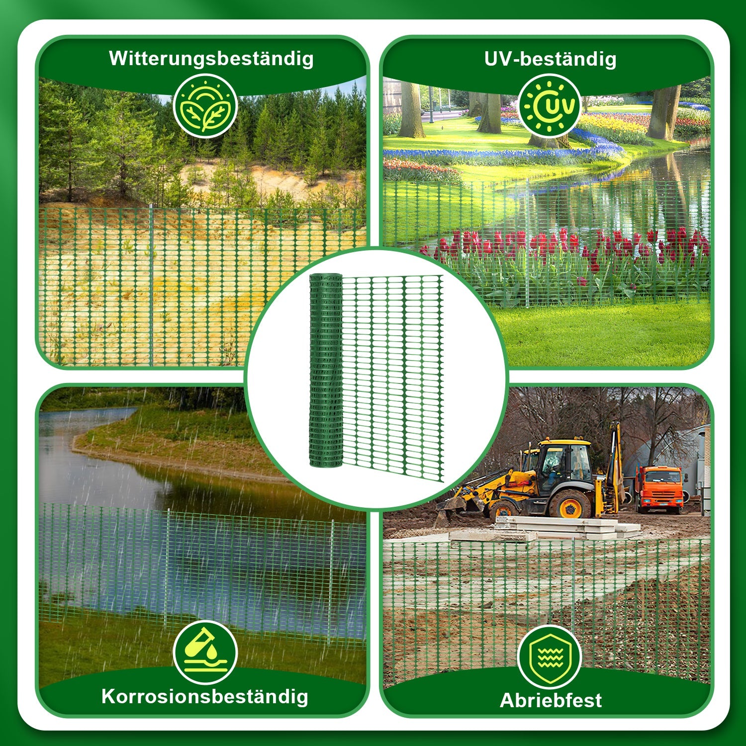 Cosmo Go Zaun Bauzaun Warnnetz Kunststoff 30m/50m/80m