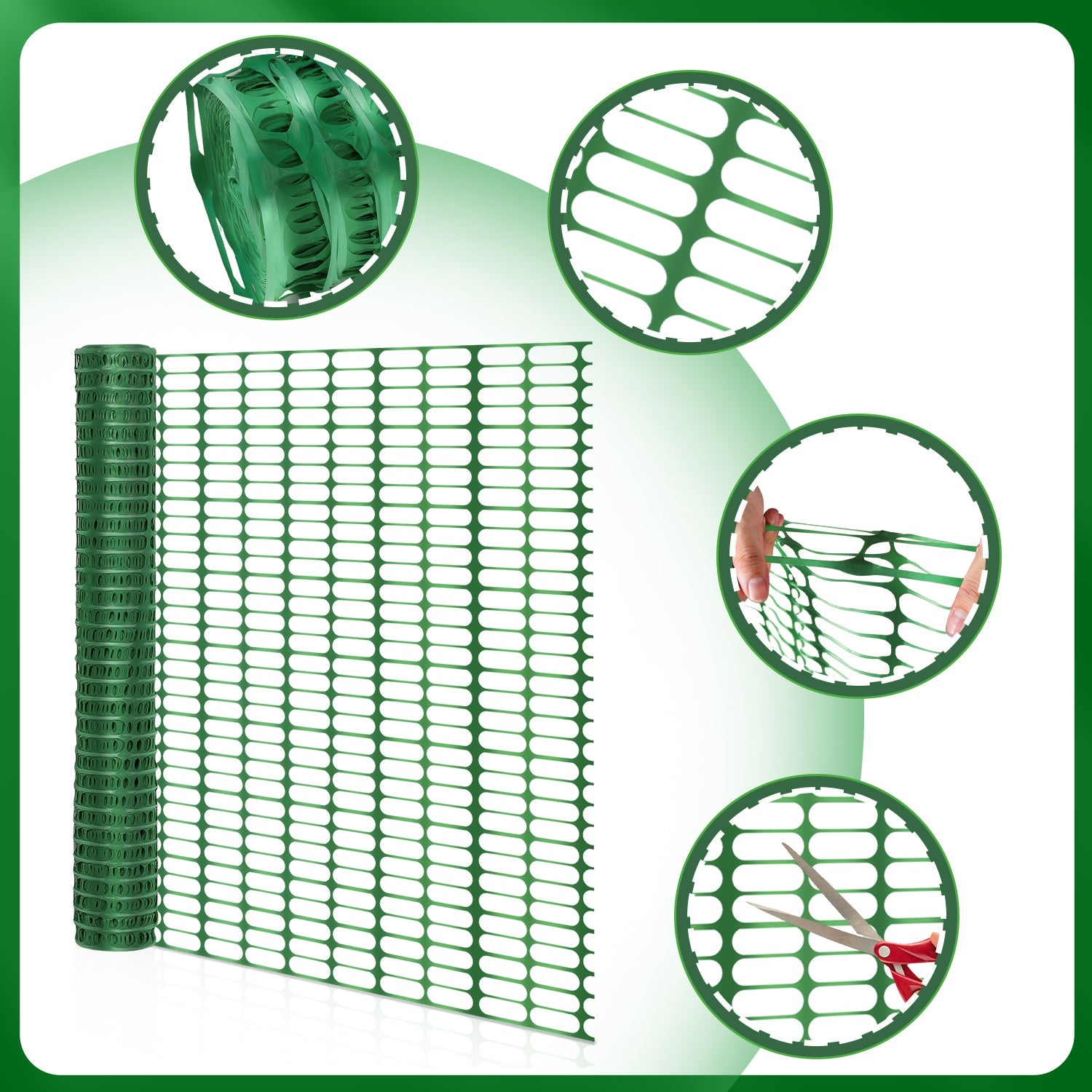 Cosmo Go Zaun Bauzaun Warnnetz Kunststoff 30m/50m/80m