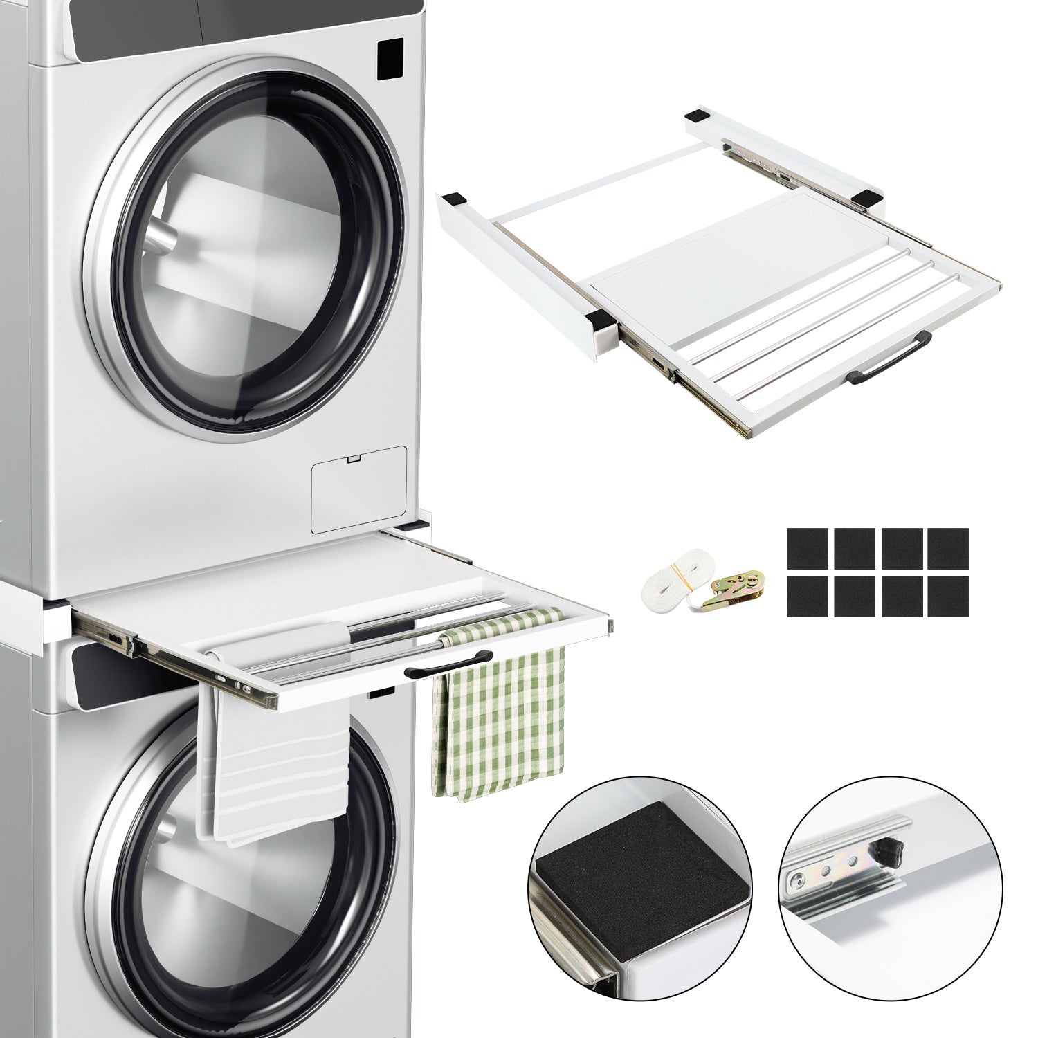 Cosmo Go Zwischenbaurahmen Waschmaschine Universal mit Ausziehbarer