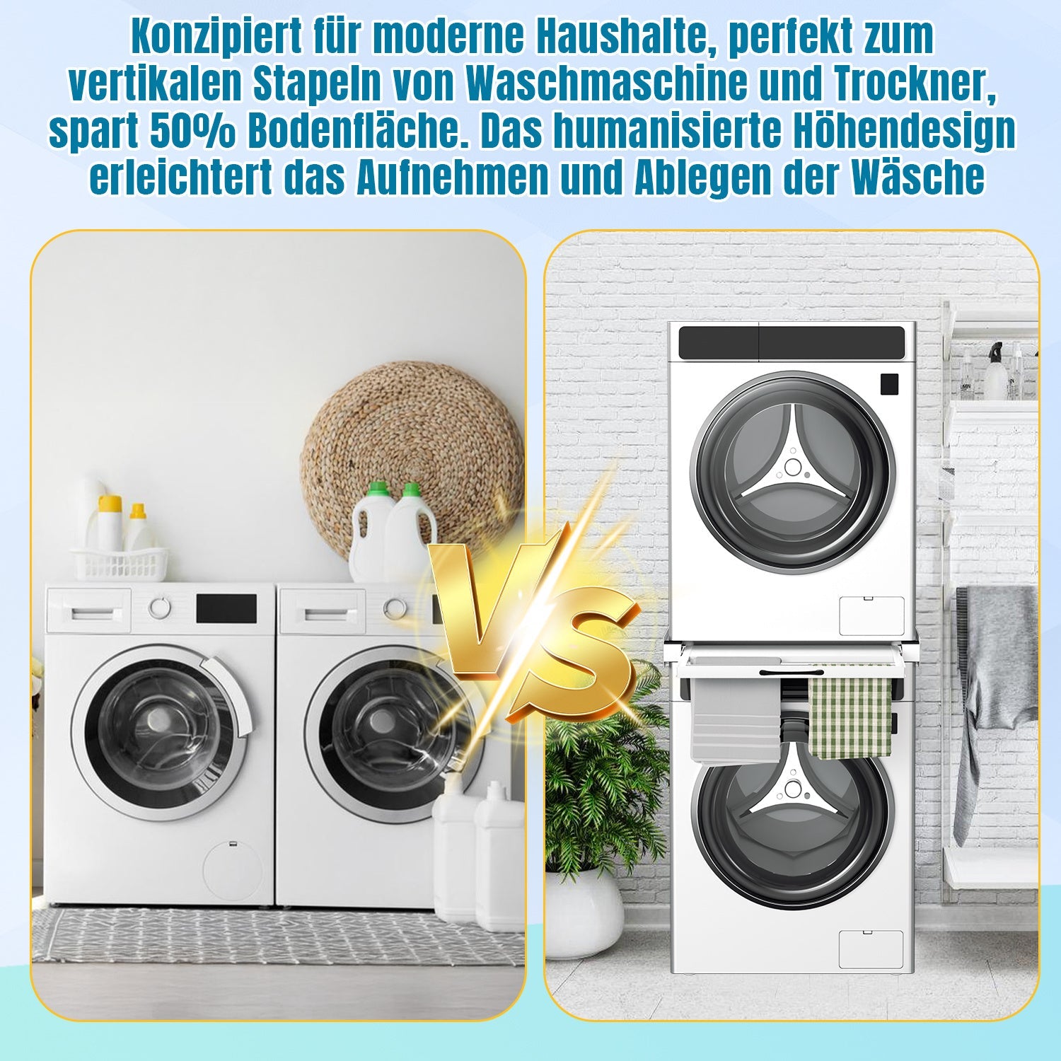 Cosmo Go Zwischenbaurahmen Waschmaschine Universal mit Ausziehbarer