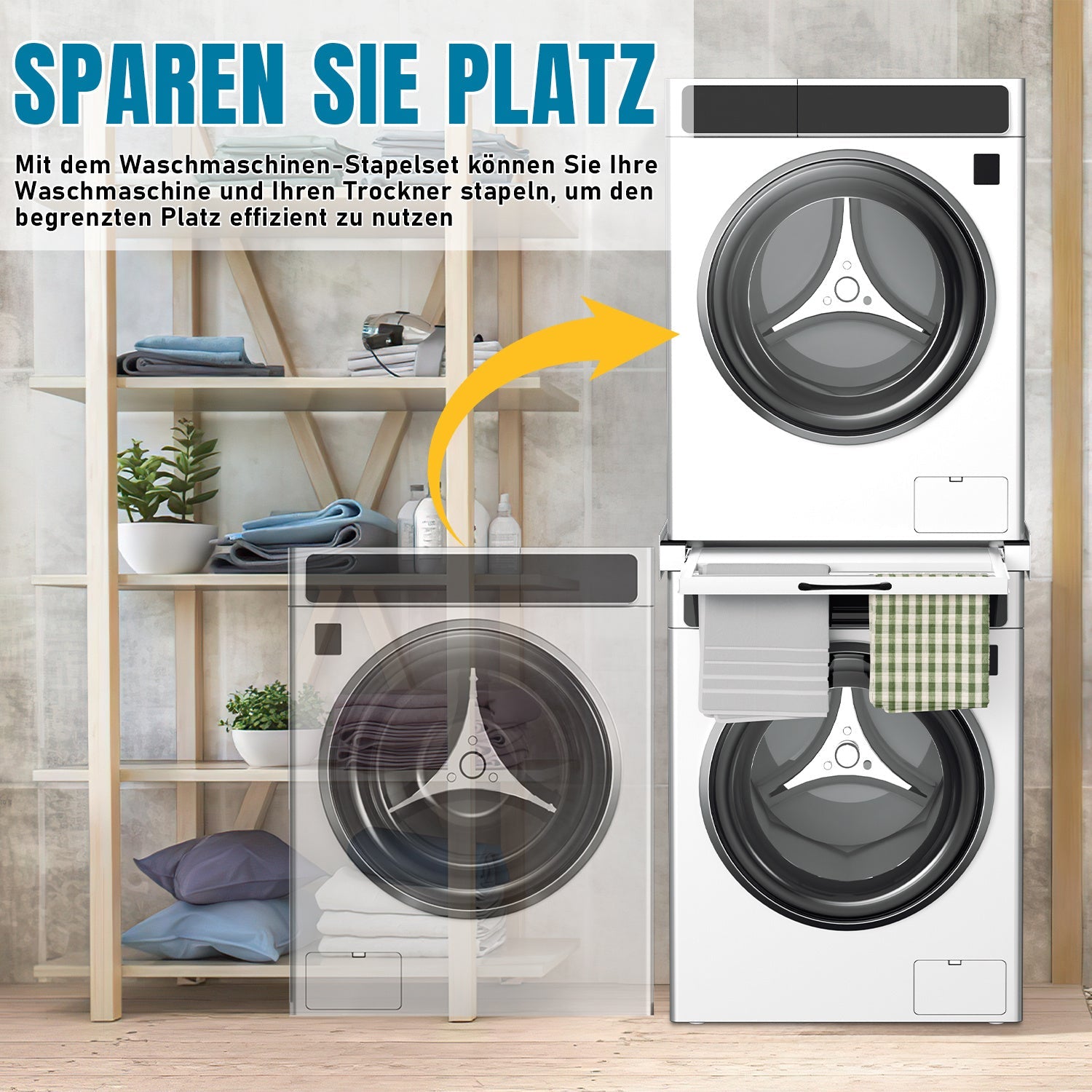 Cosmo Go Zwischenbaurahmen Waschmaschine Universal mit Ausziehbarer