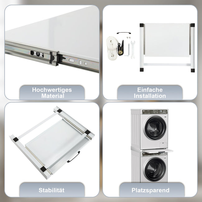 Cosmo Go Zwischenbaurahmen für Trockner und Waschmaschine mit Arbeitsplatte Main Image