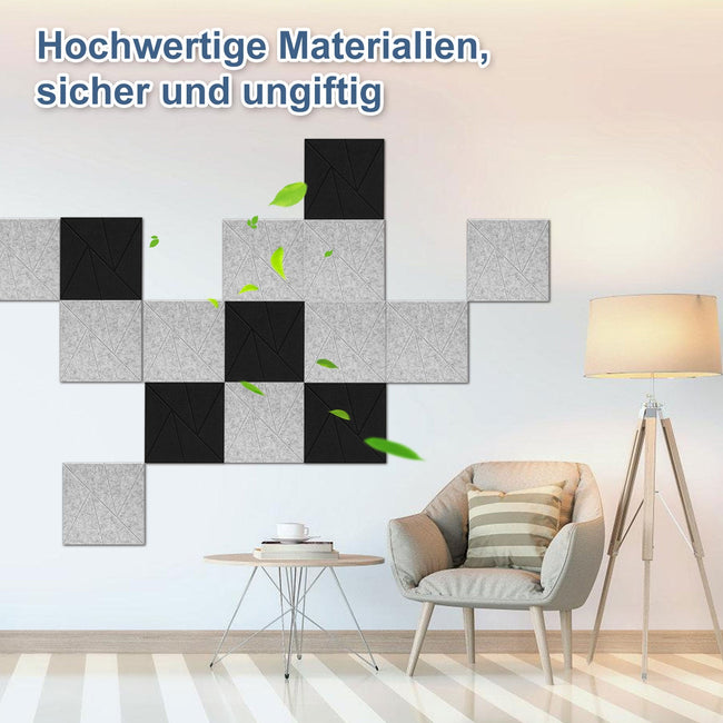 Cosmo Go Akustikplatten Wandpaneele Selbstklebend 12/18 Stück Quadratisch Dreieck Main Image