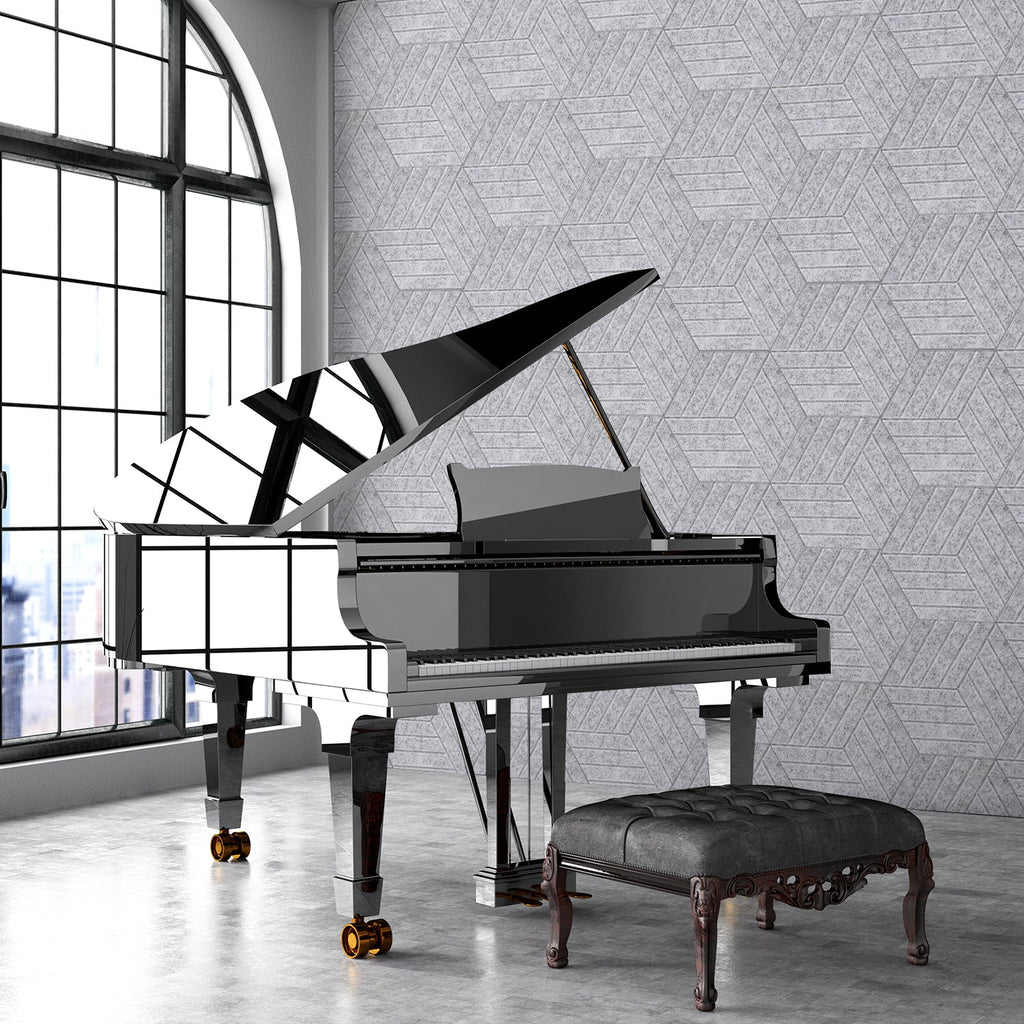 Cosmo Go Akustikplatten Wandpaneele Selbstklebend 12/18 Stück Hexagonal Schlieren