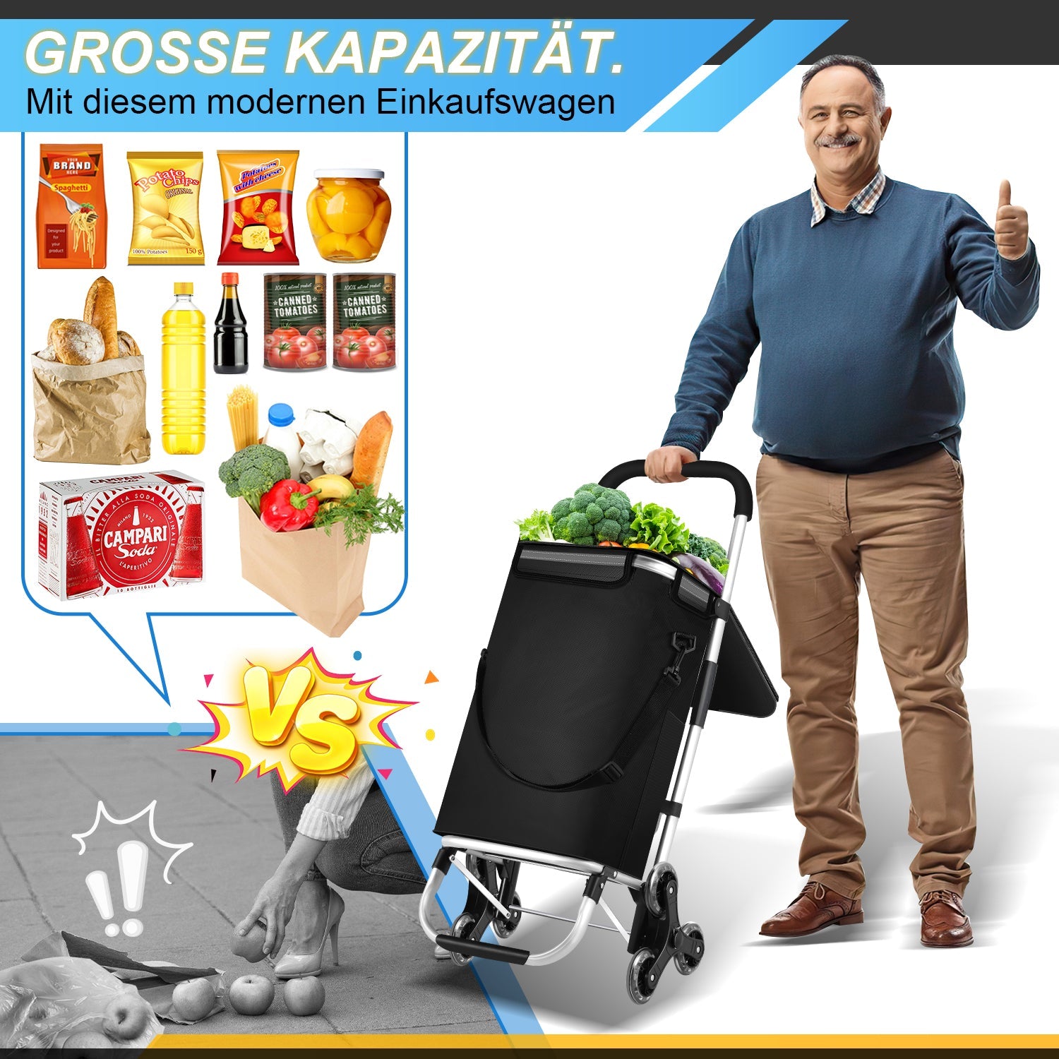 Cosmo Go Einkaufswagen Marktroller Thermo klappbar