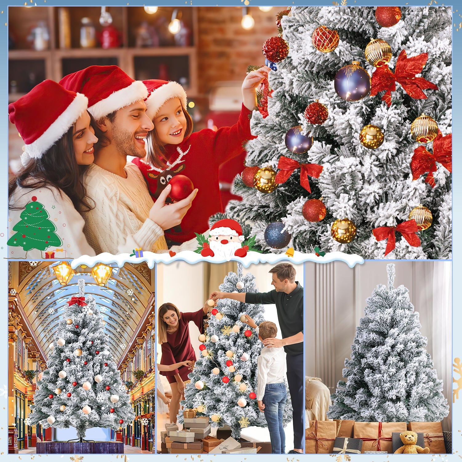 Cosmo Go Weihnachtsbaum Künstlich mit Schnee