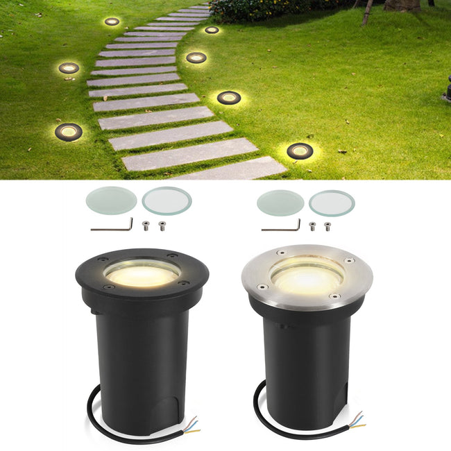 Cosmo Go LED Bodeneinbaustrahler 3W Warmweiß mit Mattierten Ersatzlinsen Hover Image