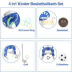 Cosmo Go Kinder Basketballkorb Set 4 in 1 höhenverstellbarer