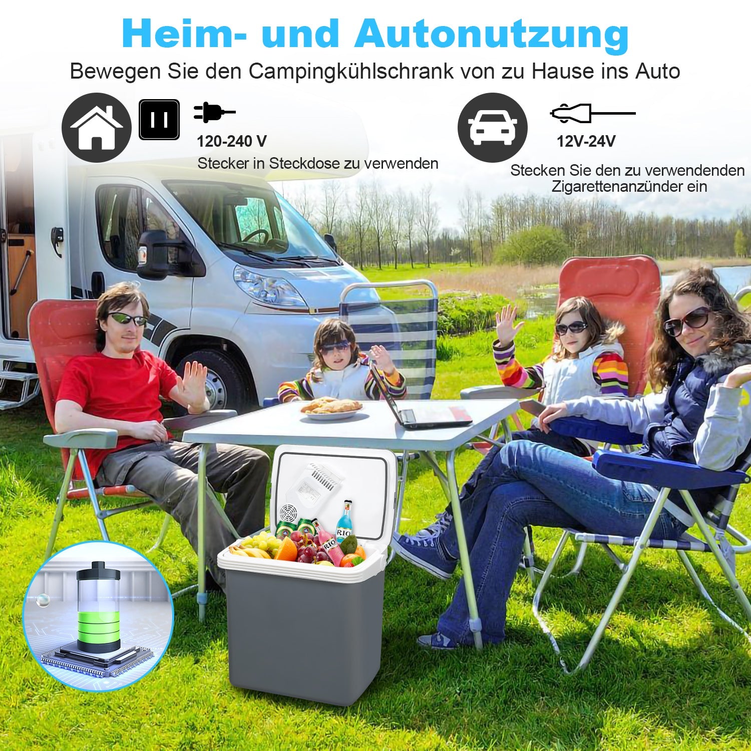 Cosmo Go Kühlbox Warmhaltebox Tragbare 24L/32L