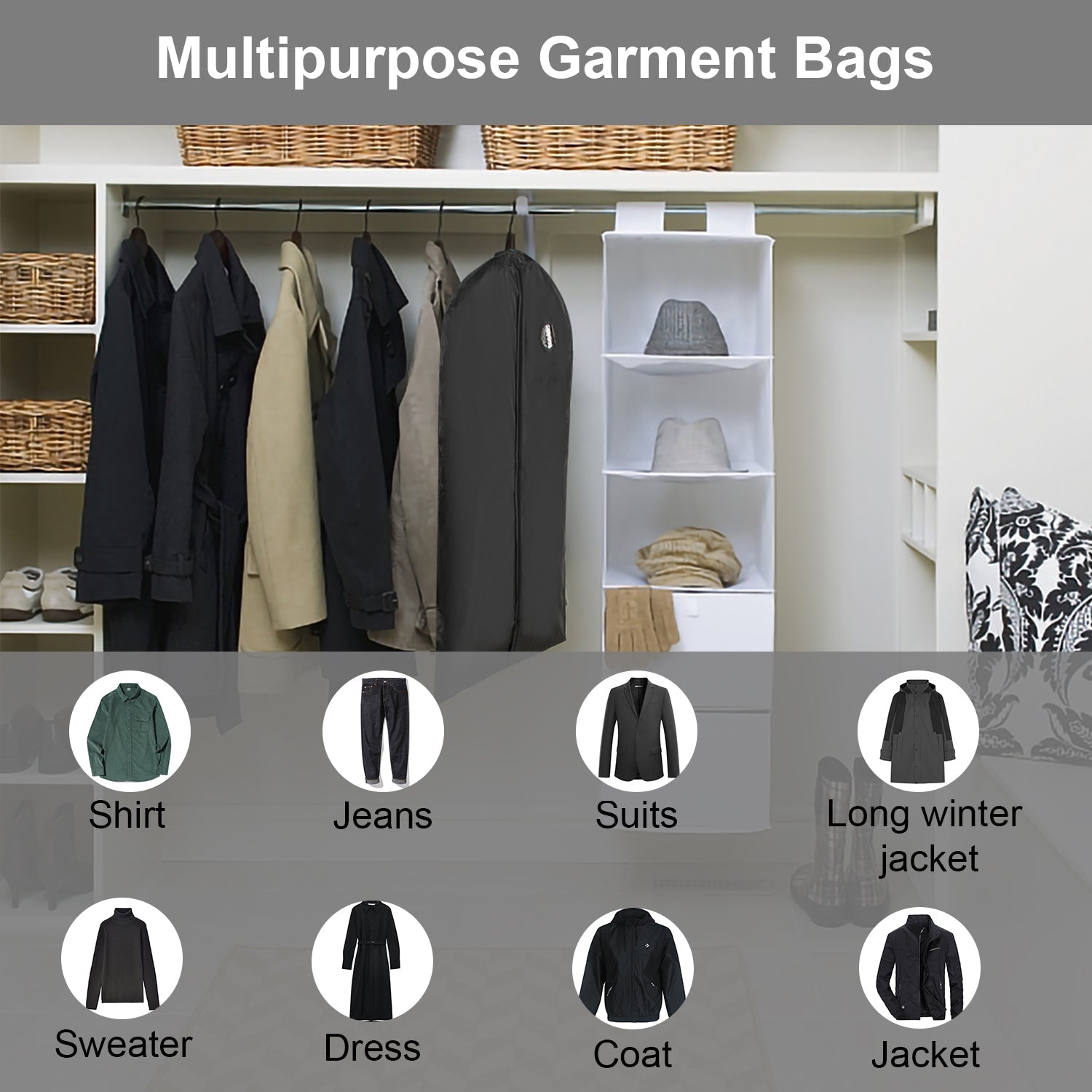 Cosmo Go 3/5 Stück Kleidersack Anzug inkl. Schuhbeutel