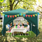 Cosmo Go Pavillon 3x3m Partyzelt Wasserdicht mit Seitenteilen