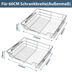 Cosmo Go Küchenschublade Teleskopschublade Metall 2 Stück