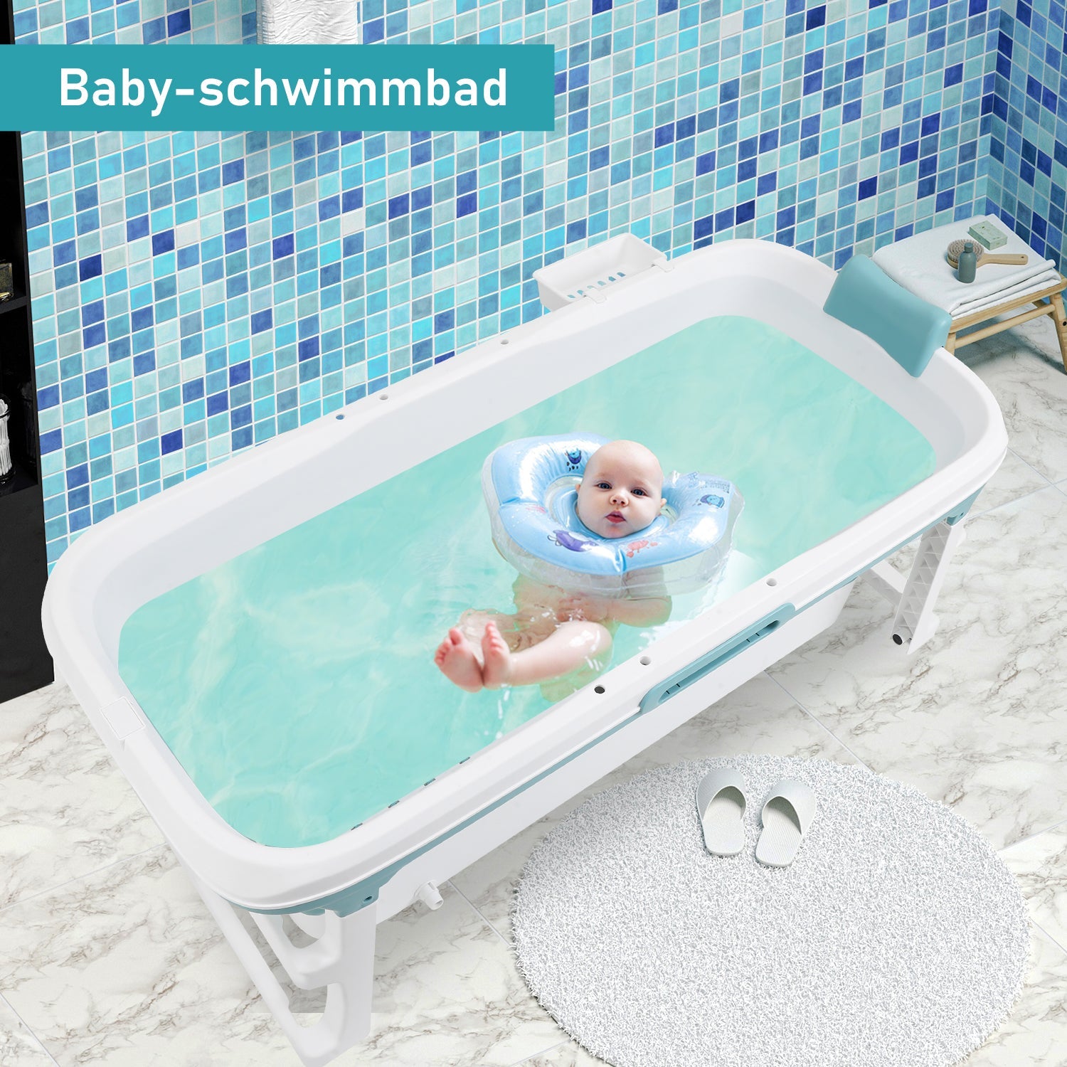 Cosmo Go Faltbare Badewanne mit Abdeckung