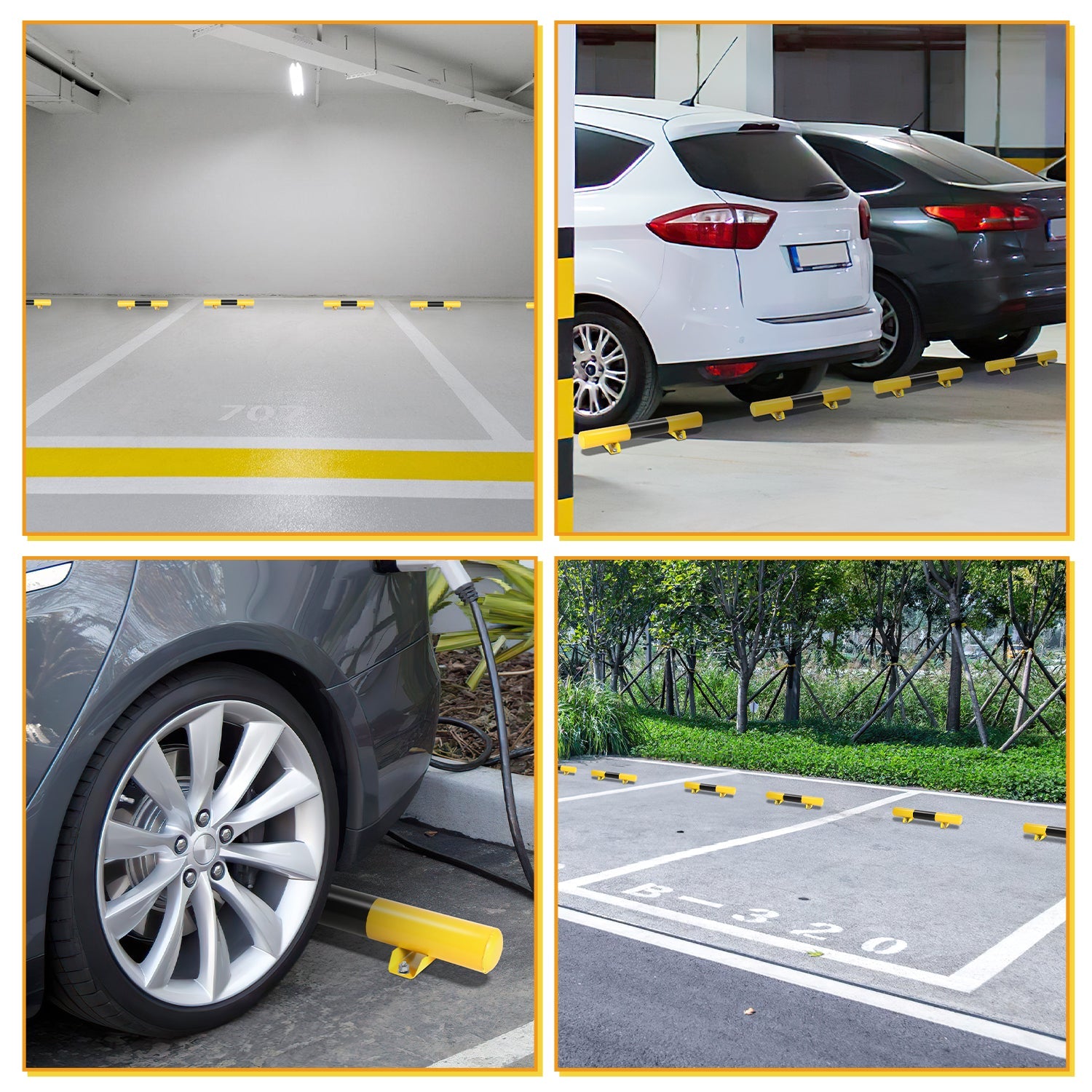 Cosmo Go 2X Radstopper aus Stahl Garagenstopper 60cm