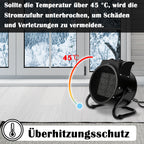 Cosmo Go Keramik Heizstrahler Heizlüfter 3000W mit Thermostat