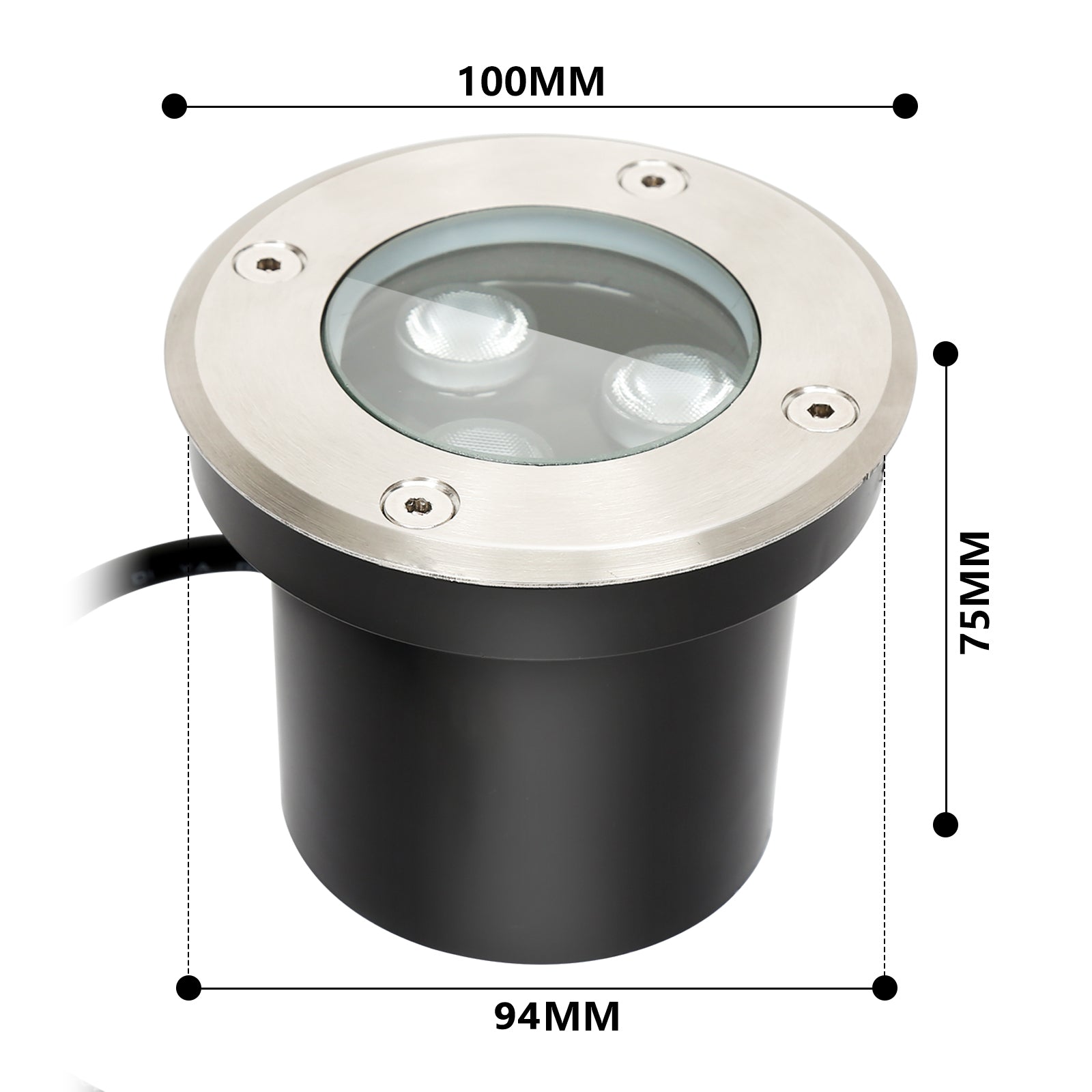 Cosmo Go Bodeneinbaustrahler Aussen Led 3W Warmweiß
