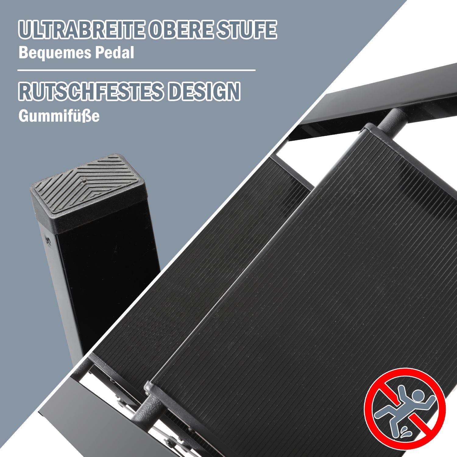 Cosmo Go Leiter Klappbar Leicht Aluminium 2/3/4 Stufen