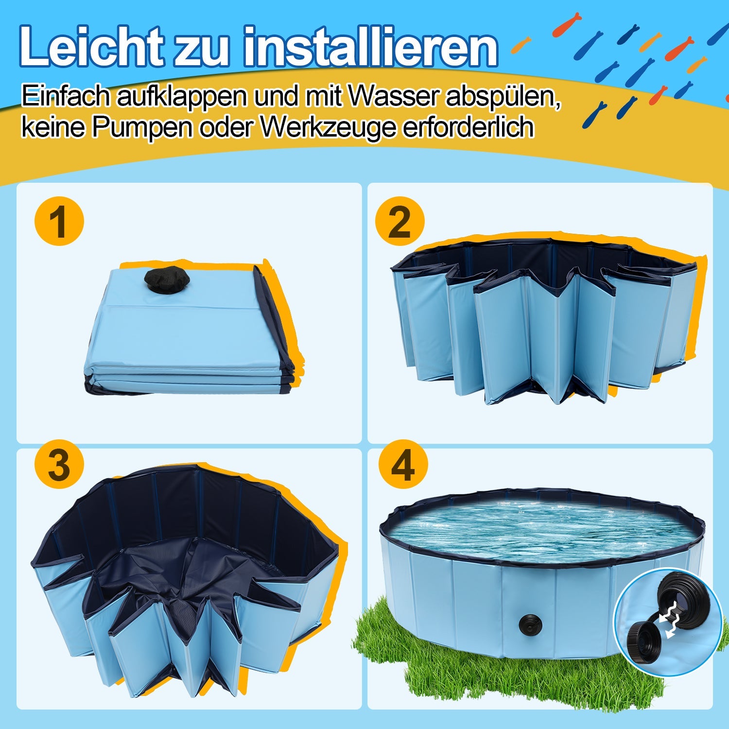 Cosmo Go Hundepool Faltbarer Swimmingpool