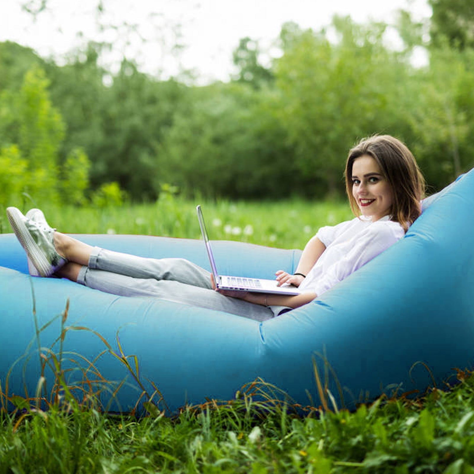 Cosmo Go Aufblasbares Luftsofa Sitzsack Sofa belastbar