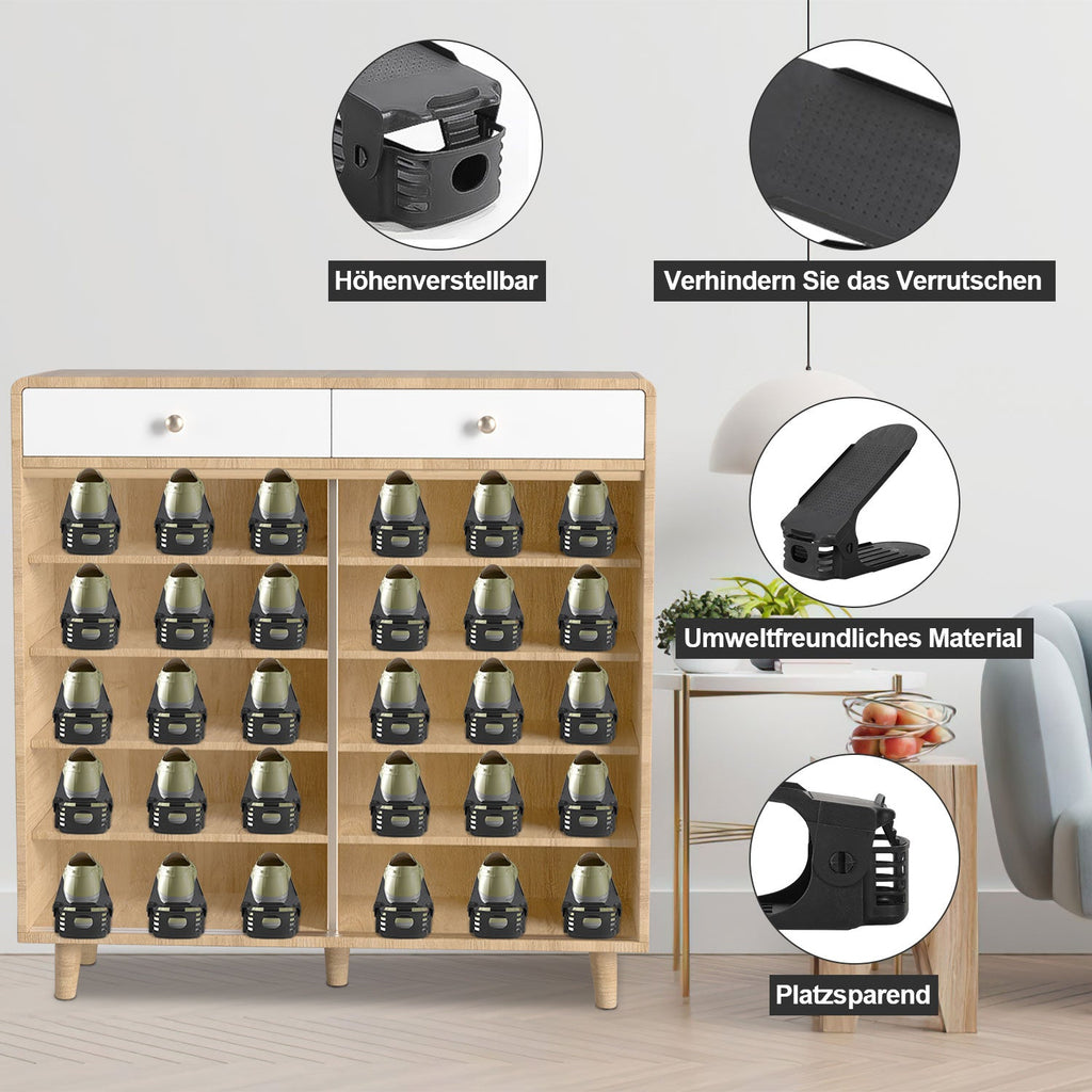 Cosmo Go Schuhorganizer 10 Stück mit 4 Höhenverstellbar