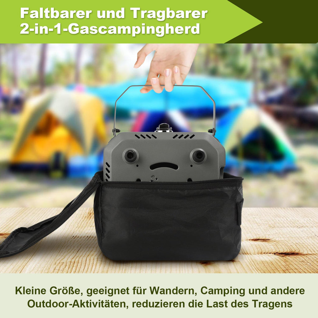 Cosmo Go Campingkocher 2-in-1 Gascampingherd Faltbarer